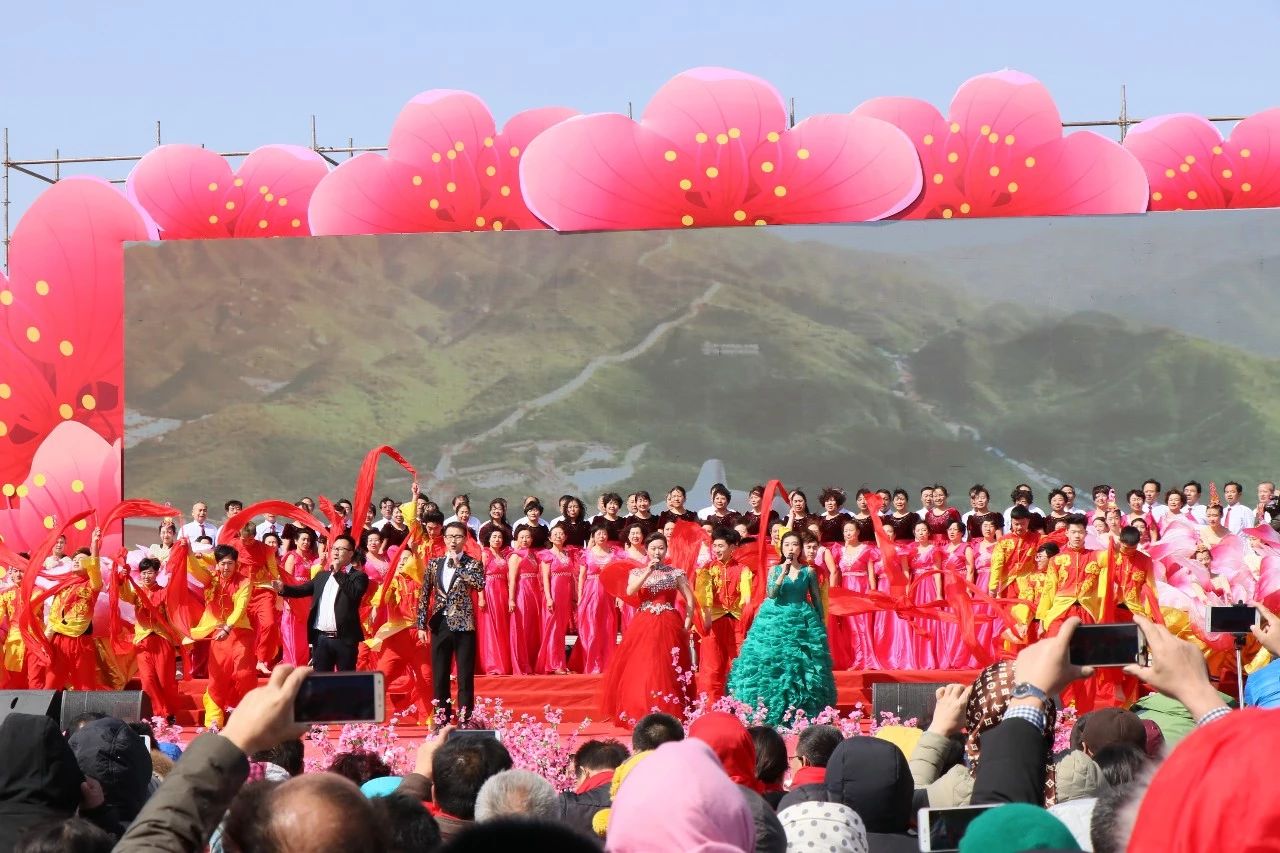 【安丘市】老年大学艺术团参加“桃花踏歌行”2018中国（安丘）桃花节开幕式