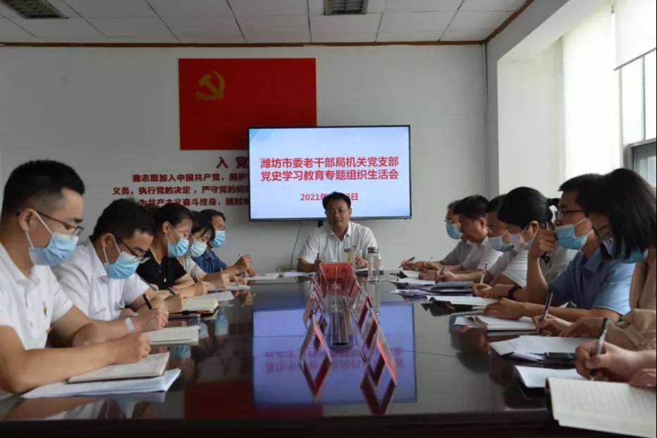 潍坊市委老干部局机关党支部召开党史学习教育专题组织生活会(图1)